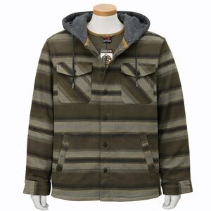 New medium men’s quiksilver hooded shirt jacket